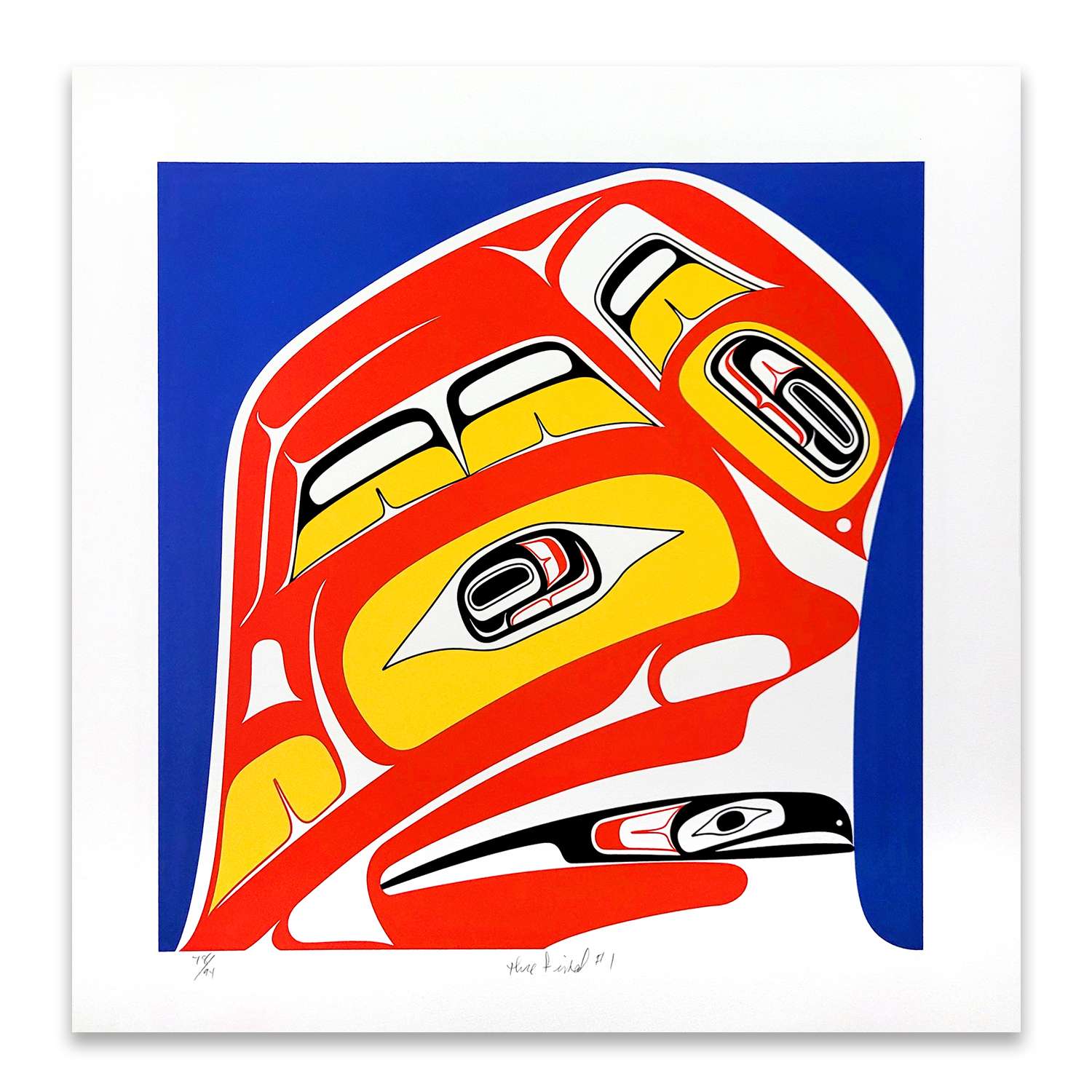 Three Finned Killer Whale Native Print by Haida artist Reg Davidson