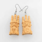 Cedar Three Watchmen Earrings by Haida artist Leon Ridley