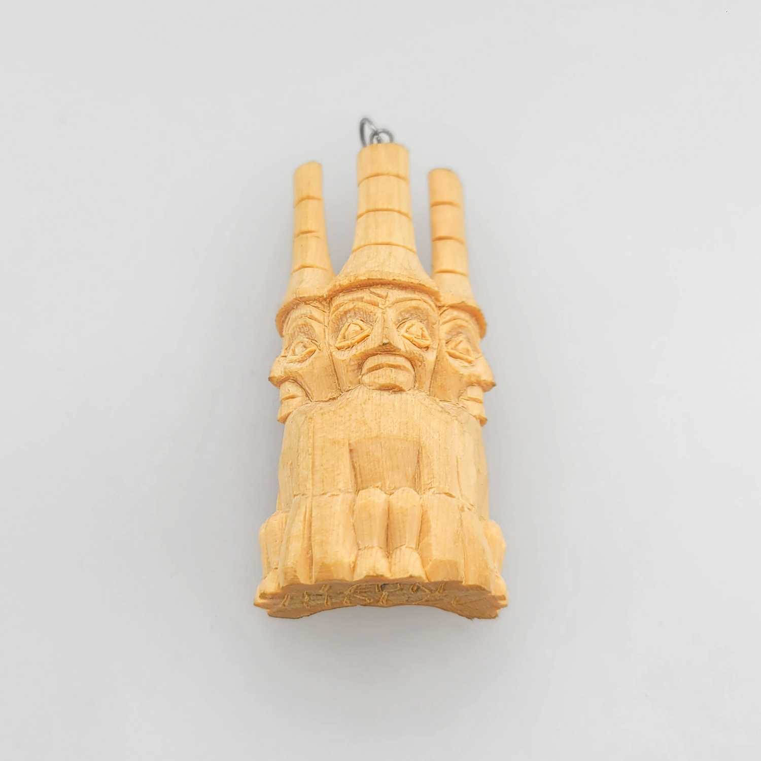 Cedar Three Watchmen Pendant by Haida artist Leon Ridley