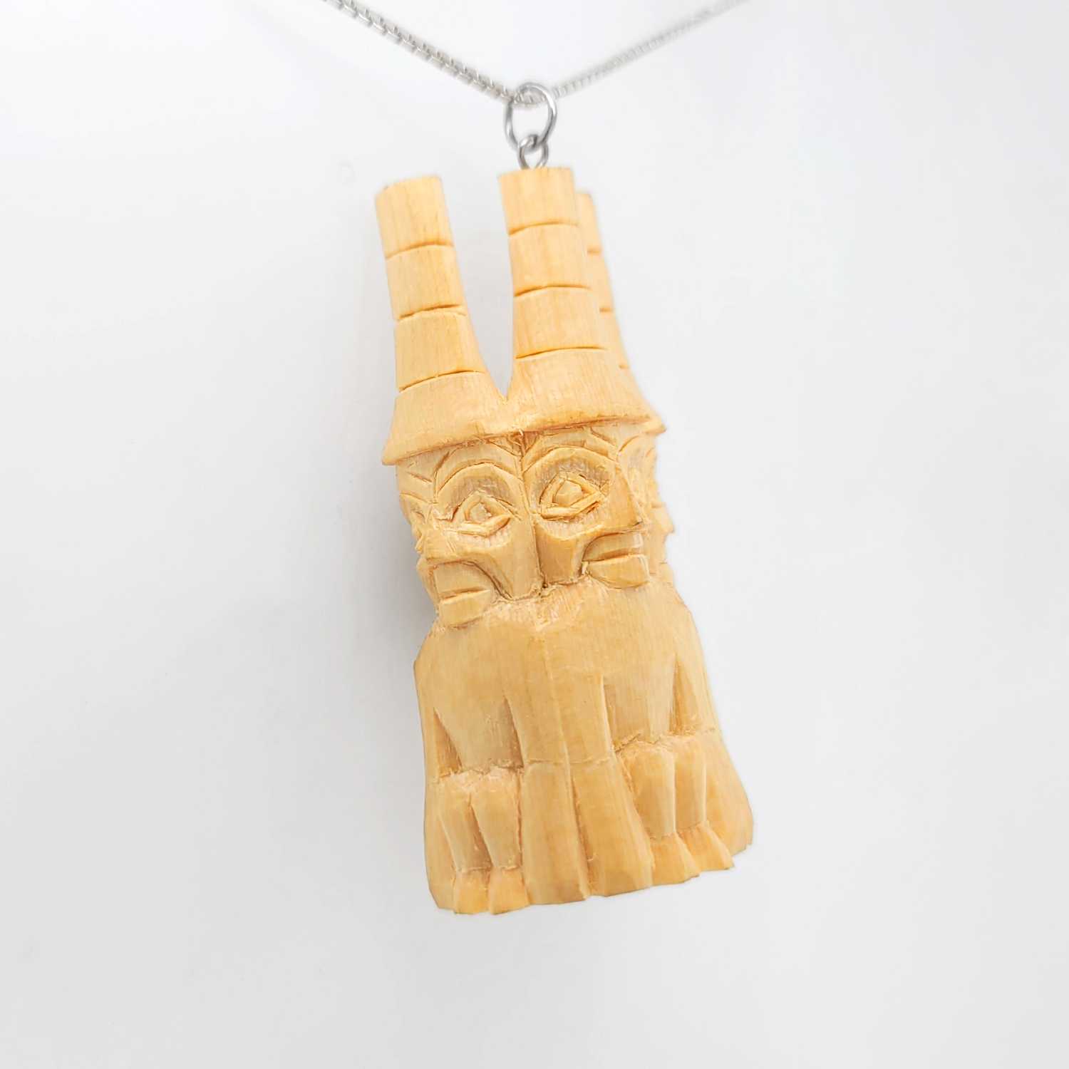 Cedar Three Watchmen Pendant by Haida artist Leon Ridley