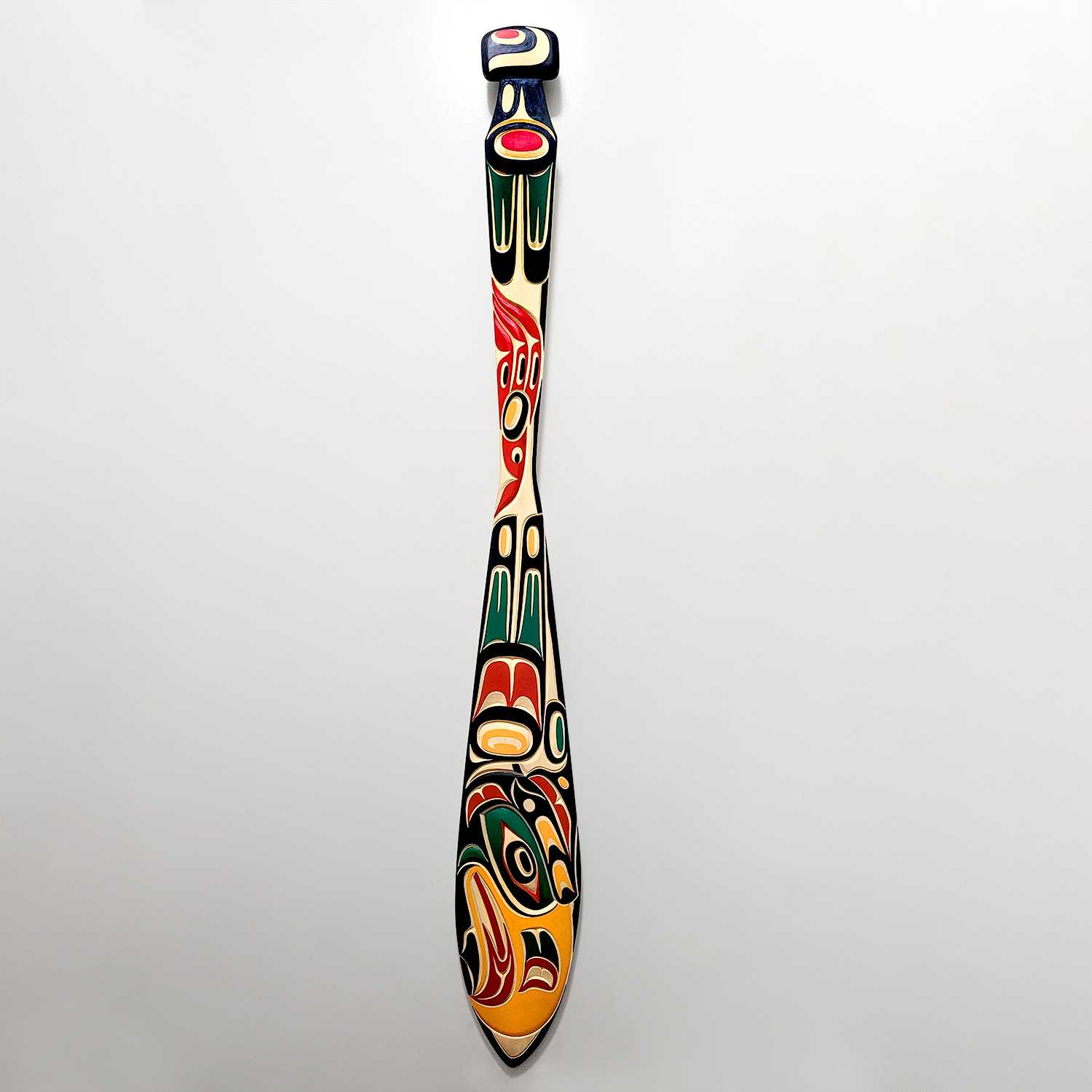 Thunderbird Cedar Paddle by Native carver Tom Hunt