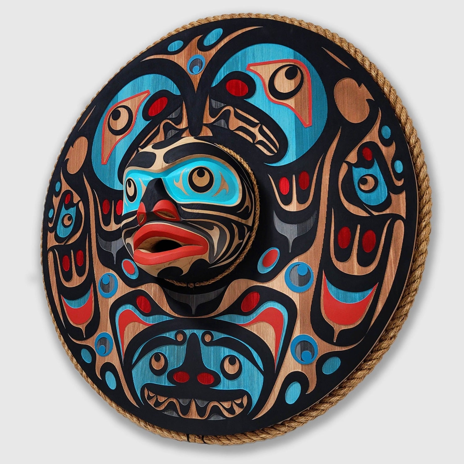 T'lalis, Killer Whale Moon Mask by Kwakiutl carver Trevor Hunt