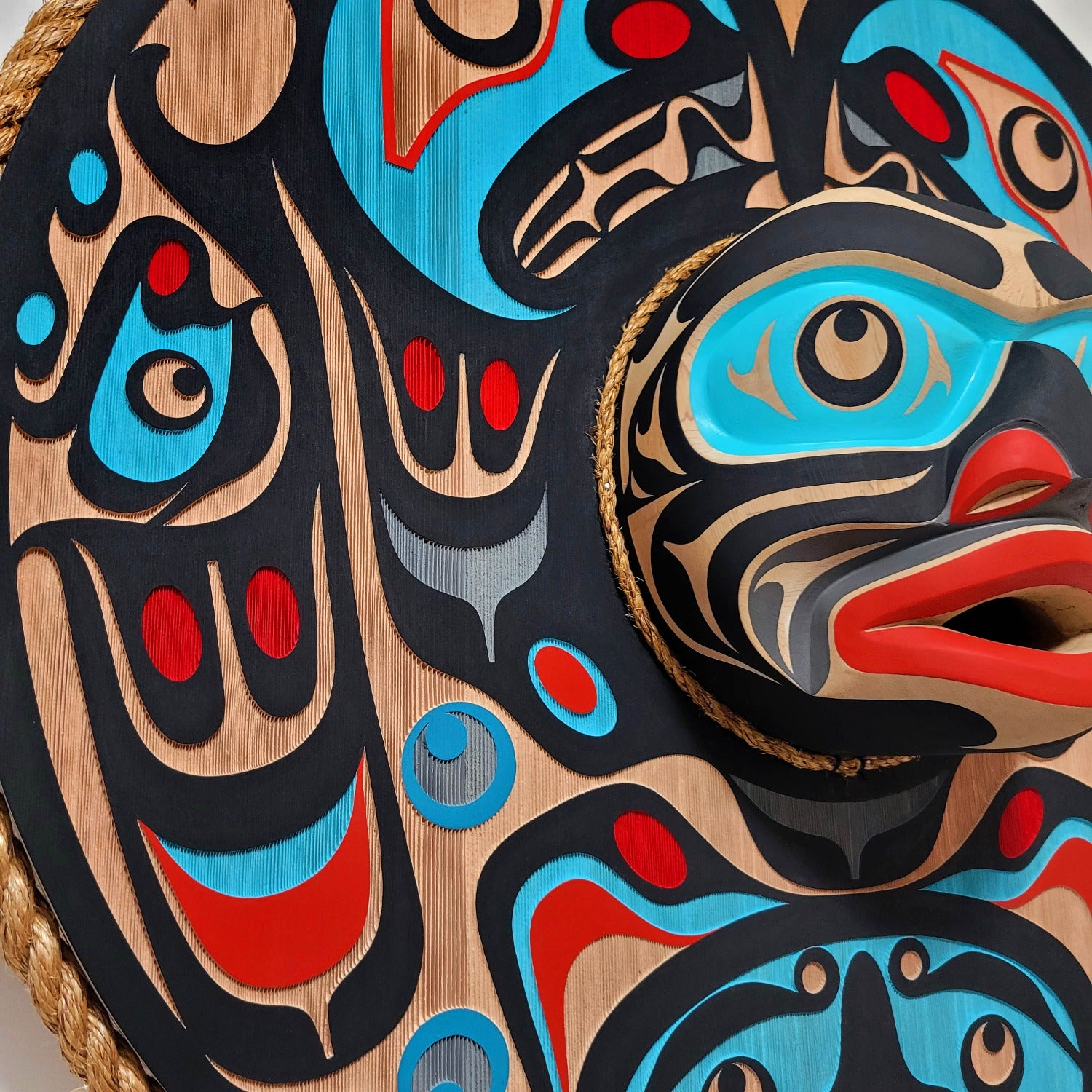 T'lalis, Killer Whale Moon Mask by Kwakiutl carver Trevor Hunt