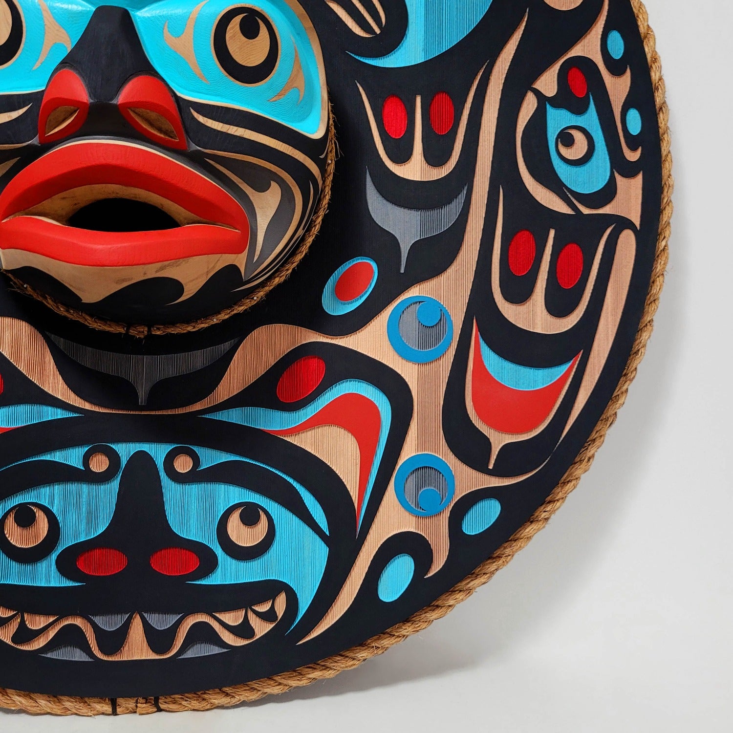 T'lalis, Killer Whale Moon Mask by Kwakiutl carver Trevor Hunt