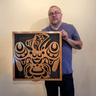 Copper Raven Panel by Kwakiutl artist Trevor Hunt