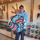 Indigenous Cedar Eagle Panel by Kwakiutl carver Trevor Hunt