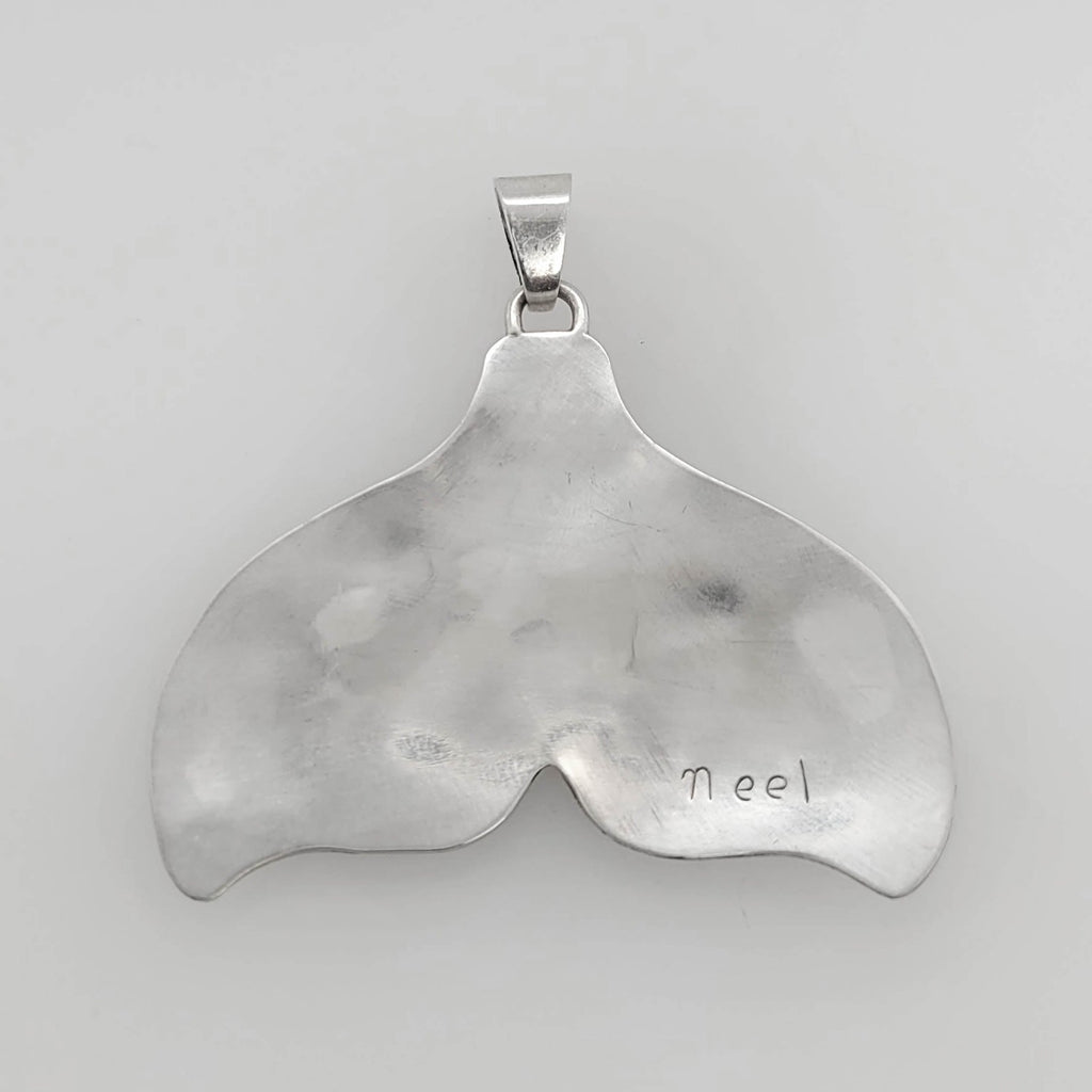 Silver and Gold Whale Tail Pendant by David Neel