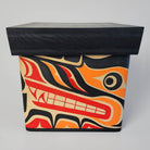 Indigenous Wolf Bentwood Box by Kwakwaka'wakw artist Sandy Johnson