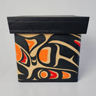 Indigenous Wolf Bentwood Box by Kwakwaka'wakw artist Sandy Johnson