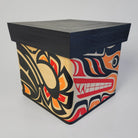 Indigenous Wolf Bentwood Box by Kwakwaka'wakw artist Sandy Johnson