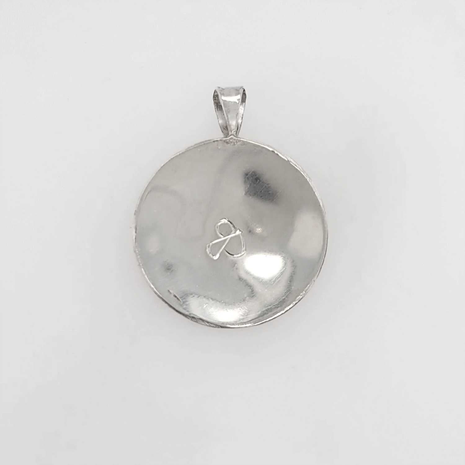 Silver Wolf and Moon Pendant by Jody Sparrow, Coast Salish