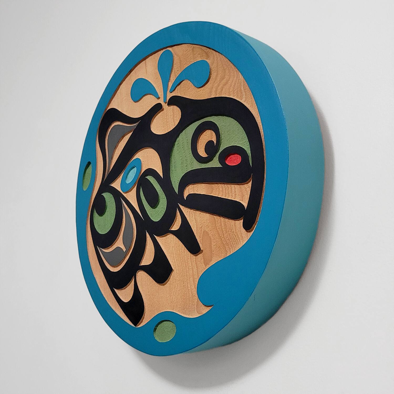 Small Sandblasted Orca Cedar Panel by Kwakiutl artist Trevor Hunt