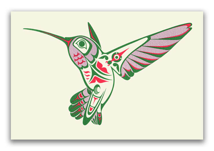 Hummingbird Limited Edition Print by Haida artist April White