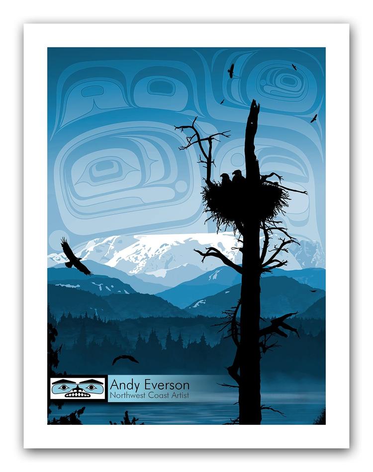 First Nations Eagle Nest Print by Komoks artist Andy Everson