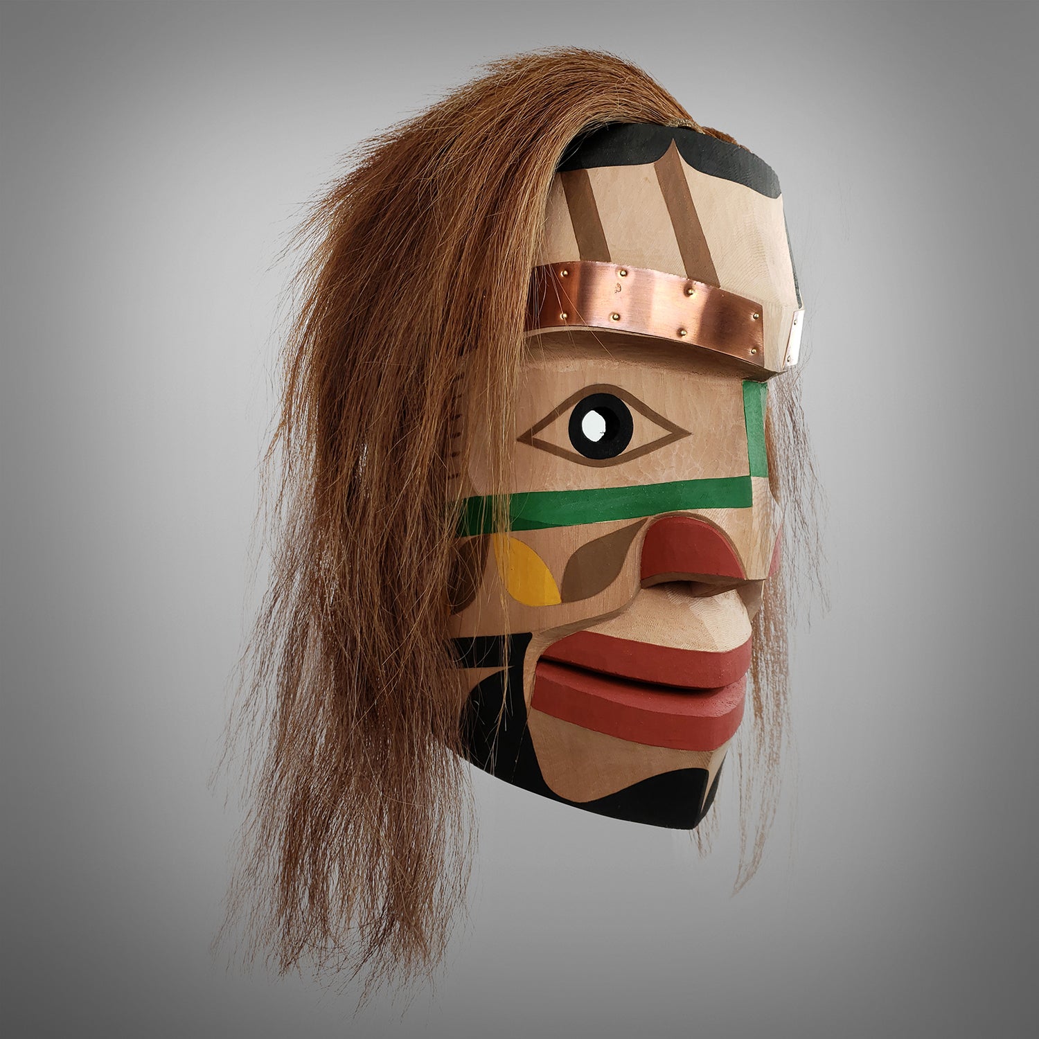 Nuu-chah-nulth Chief Portrait Mask by Kwagul Master Carver Calvin Hunt