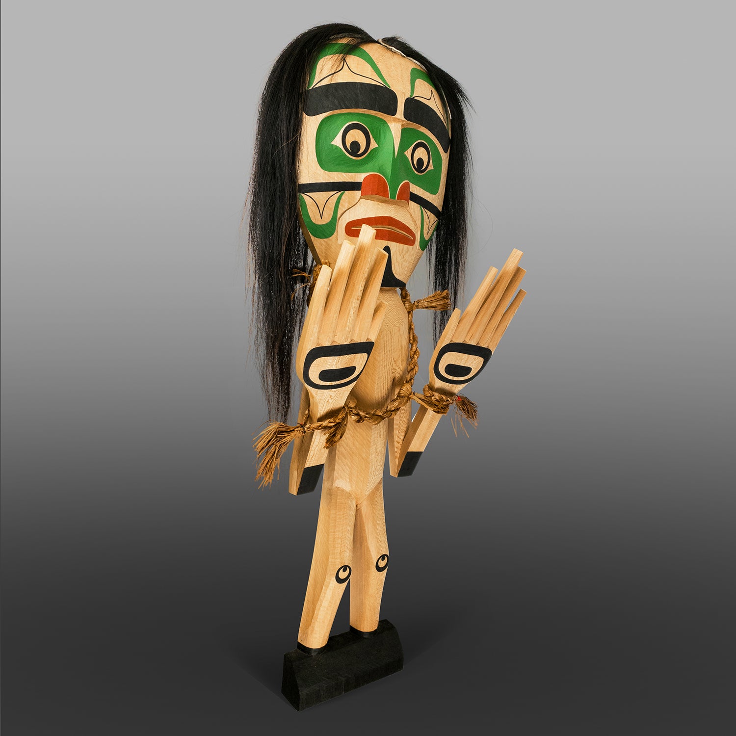 Female Warrior Puppet Carving by Kwagul Master Carver Calvin Hunt