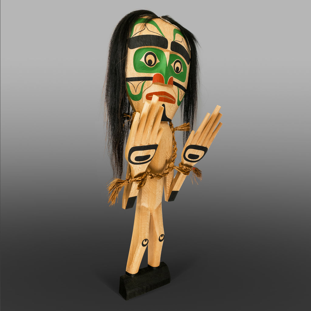 Female Warrior Puppet Carving by Kwagul Master Carver Calvin Hunt