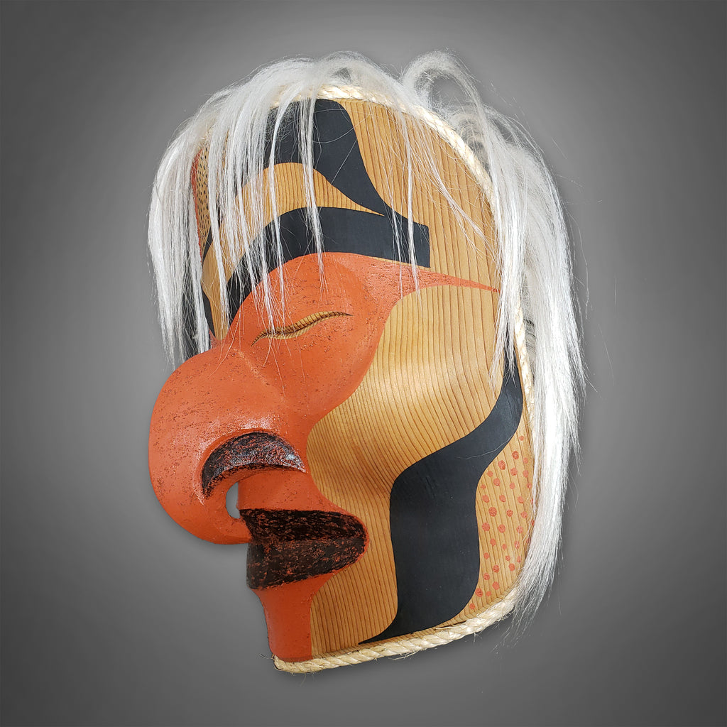 First Nation Hawk Portrait Mask by Nuu-chah-nulth carver Douglas David