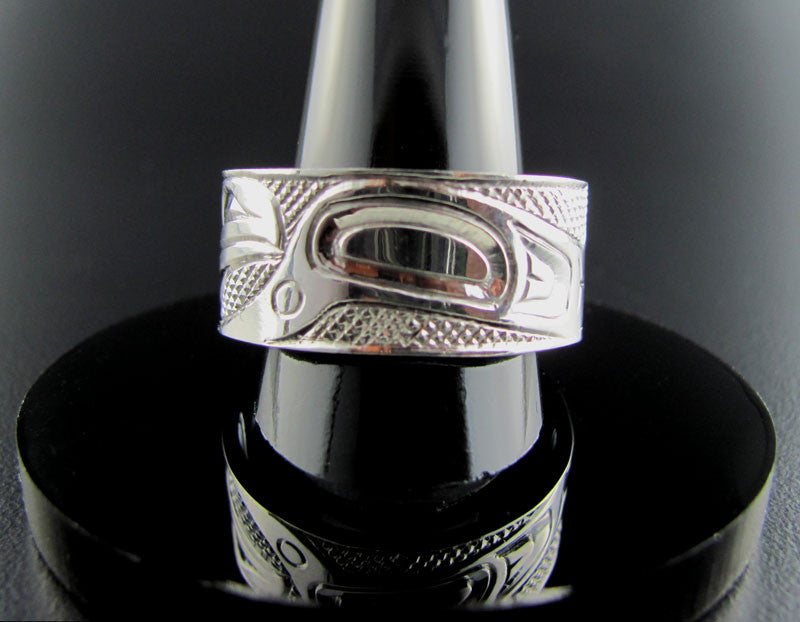 Raven Silver Ring by Haida artist Carmen Goertzen – Spirits of the West ...