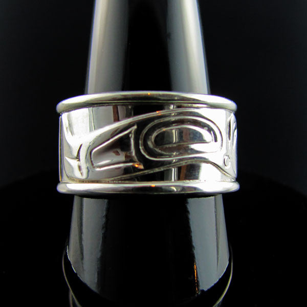 Haida Raven Silver Band