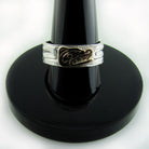 Haida Wolf Gold Silver 1/4 inch wide Ring