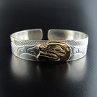 Haida Orca Gold Silver Bracelet