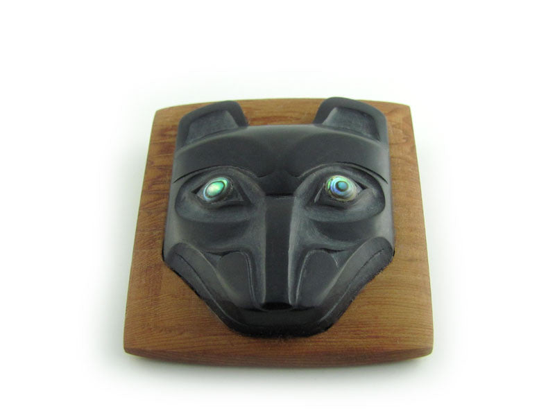 Haida Argillite Bear Pendant by Fred Davis