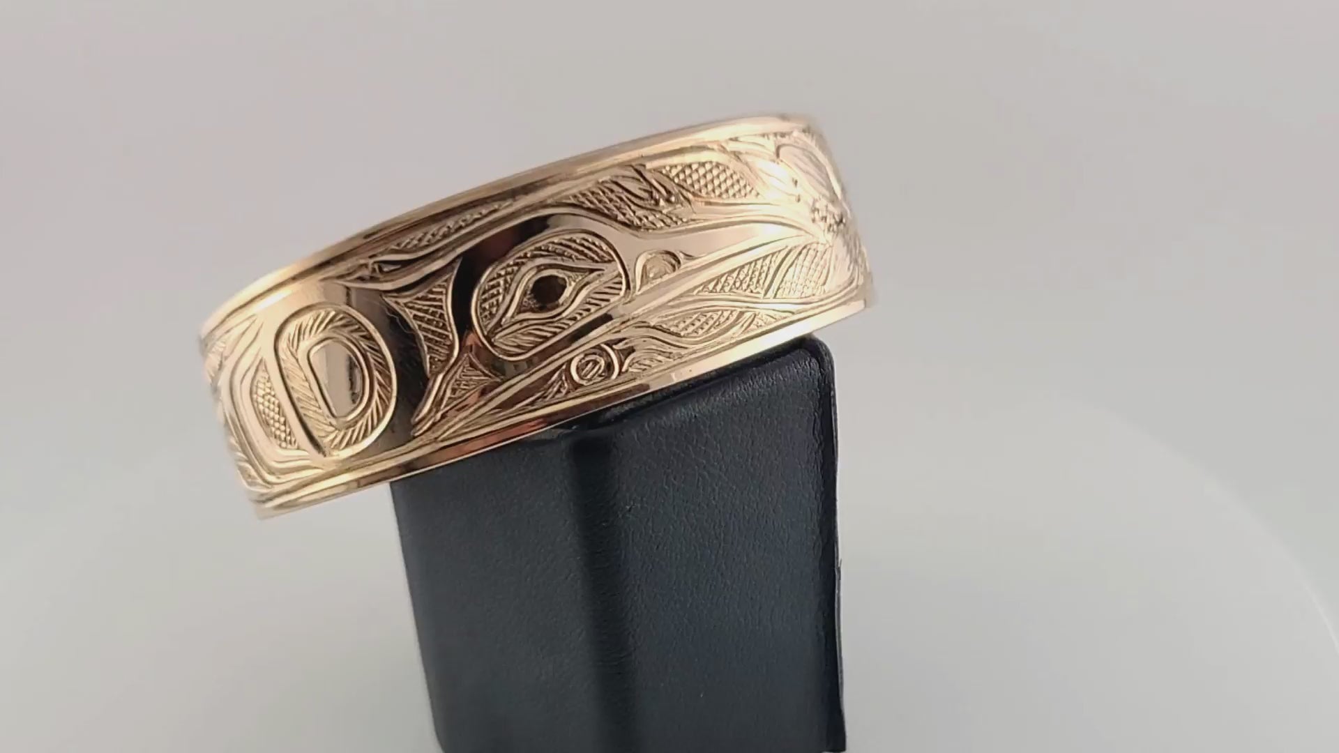 Gold First Nations Hummingbird Bracelet by Tsimshian artist Bill Helin