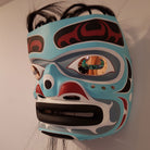 Cedar and Abalone Harvet Portrait Mask by Kwakiutl carver Trevor Hunt