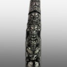 Large Argillite Bear Mother Totem Pole  by Haida carver Henry White