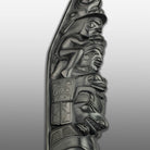 Large Argillite Bear Mother Totem Pole  by Haida carver Henry White