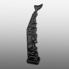 Large Argillite Bear Mother Totem Pole  by Haida carver Henry White