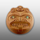 Yew Wood Bear Mother Pendant by Haida Master Carver Ron Russ