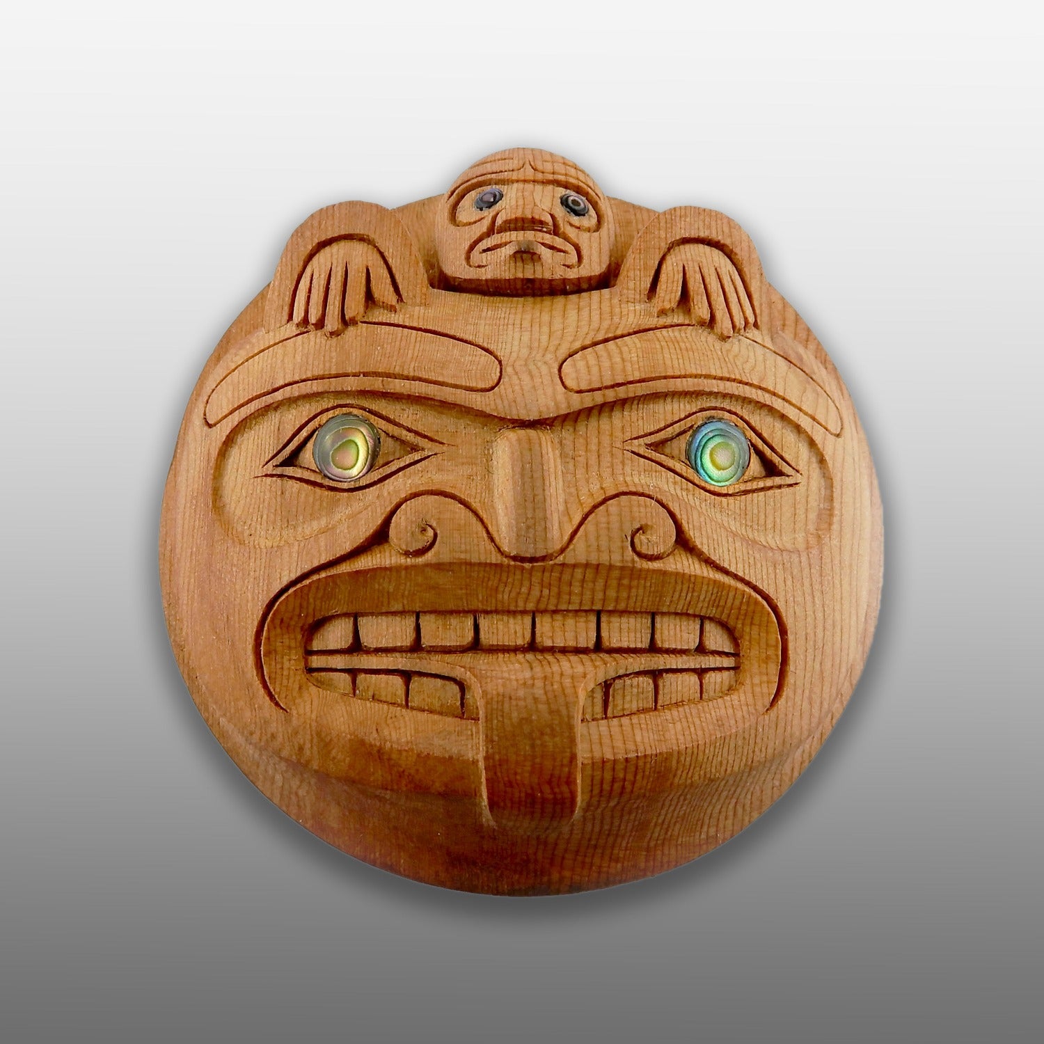 Yew Wood Bear Mother Pendant by Haida Master Carver Ron Russ