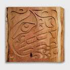 Live Edge Sandblasted Bear Panel by Kwakiutl artist Trevor Hunt