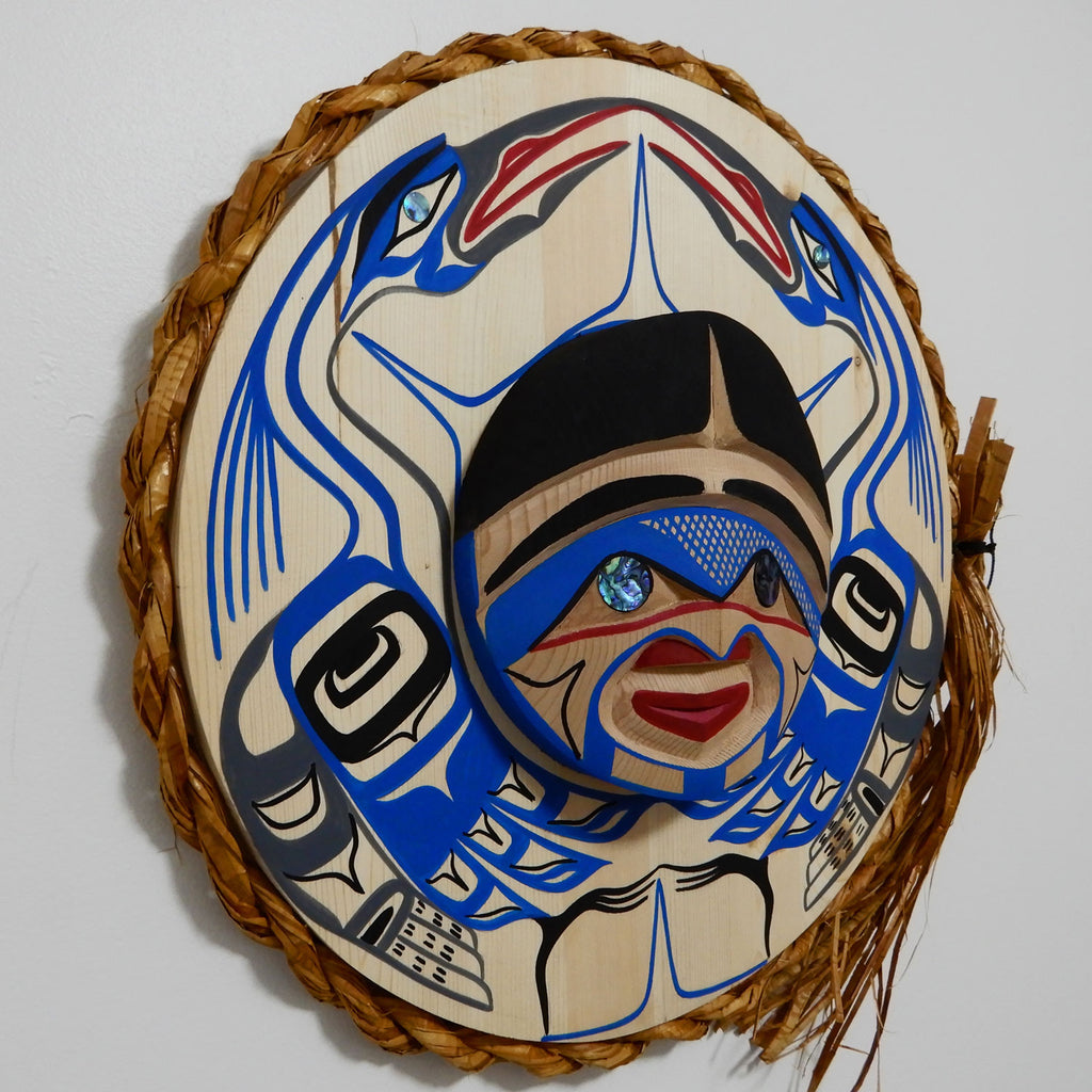 Blue Heron Moon Mask by Nuu-chah-nulth carver Patrick Amos