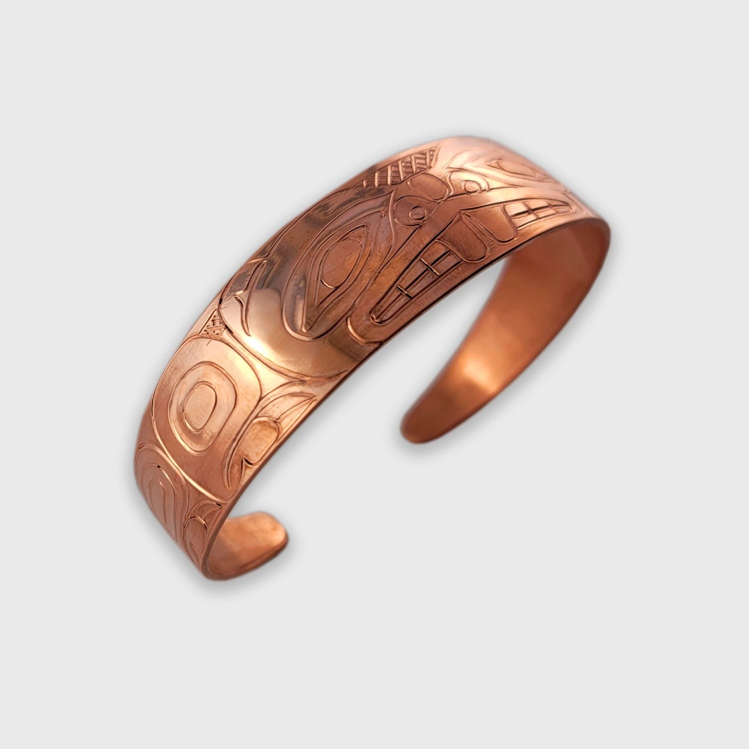 First Nations Coppper Beaver Bracelet by Haida artist Derek White Jr.