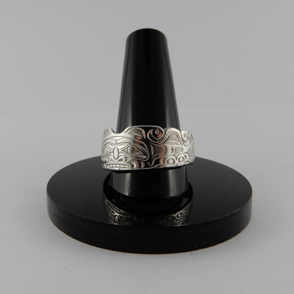 Custom Sea Serpent or Sisiutl First Nations Wedding Ring