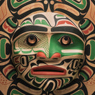 Moon Mask with Salmon Design by Kwagul Master Carver Calvin Hunt