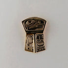 Gold Copper-shaped Eagle Pendant by Kwakwaka'wakw artist Joe Wilson