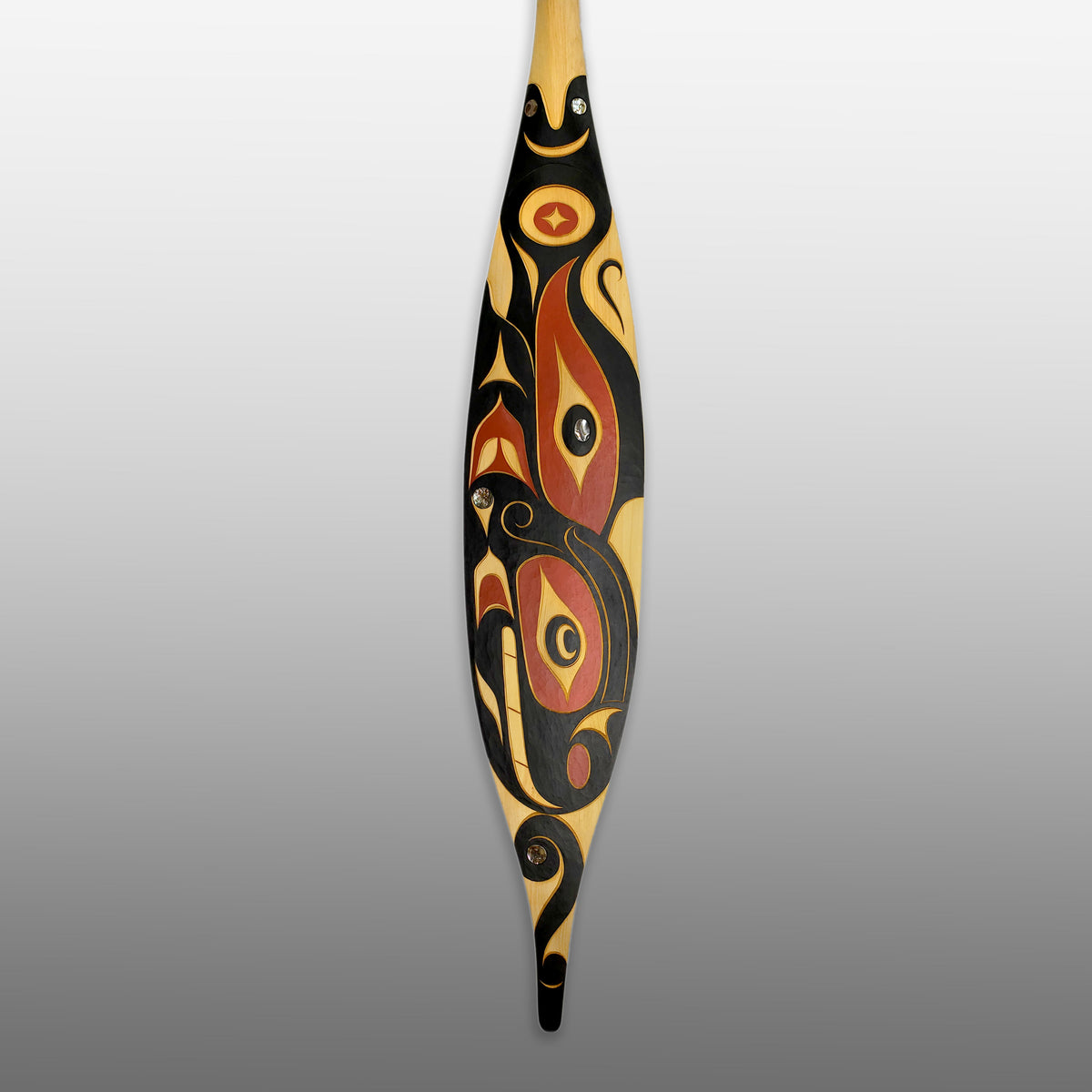 Double Sided Raven & Sea Serpent Paddle by Nuu-chah-nulth artist Joshua ...