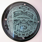 Sandblasted Glass Ealge Panel by Kwakiutl artist Trevor Hunt