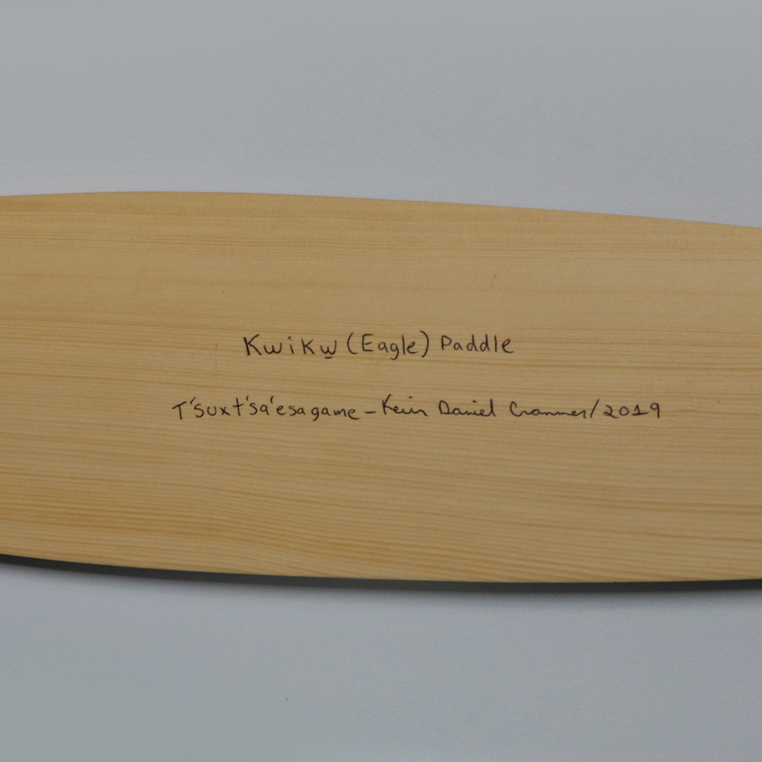 Cedar Eagle Paddle by Kwakwaka'wakw carver Kevin Cranmer