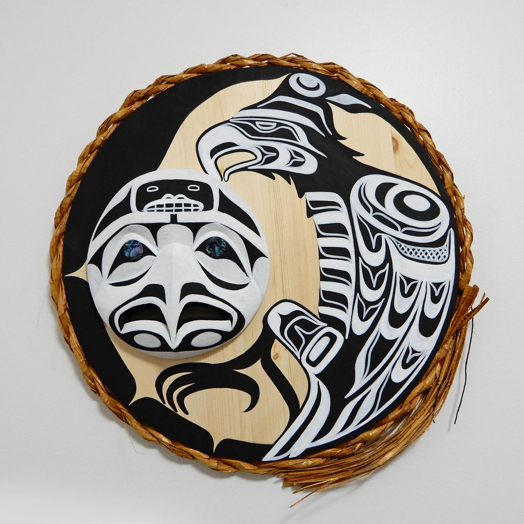 Thunderbird and Eagle Moon Mask by Nuu-chah-nulth carver Patrick Amos