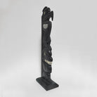 Argillite Eagle and Bear Totem Pole by Haida Master Carver Ron Russ