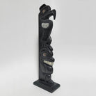 Argillite Eagle and Bear Totem Pole by Haida Master Carver Ron Russ