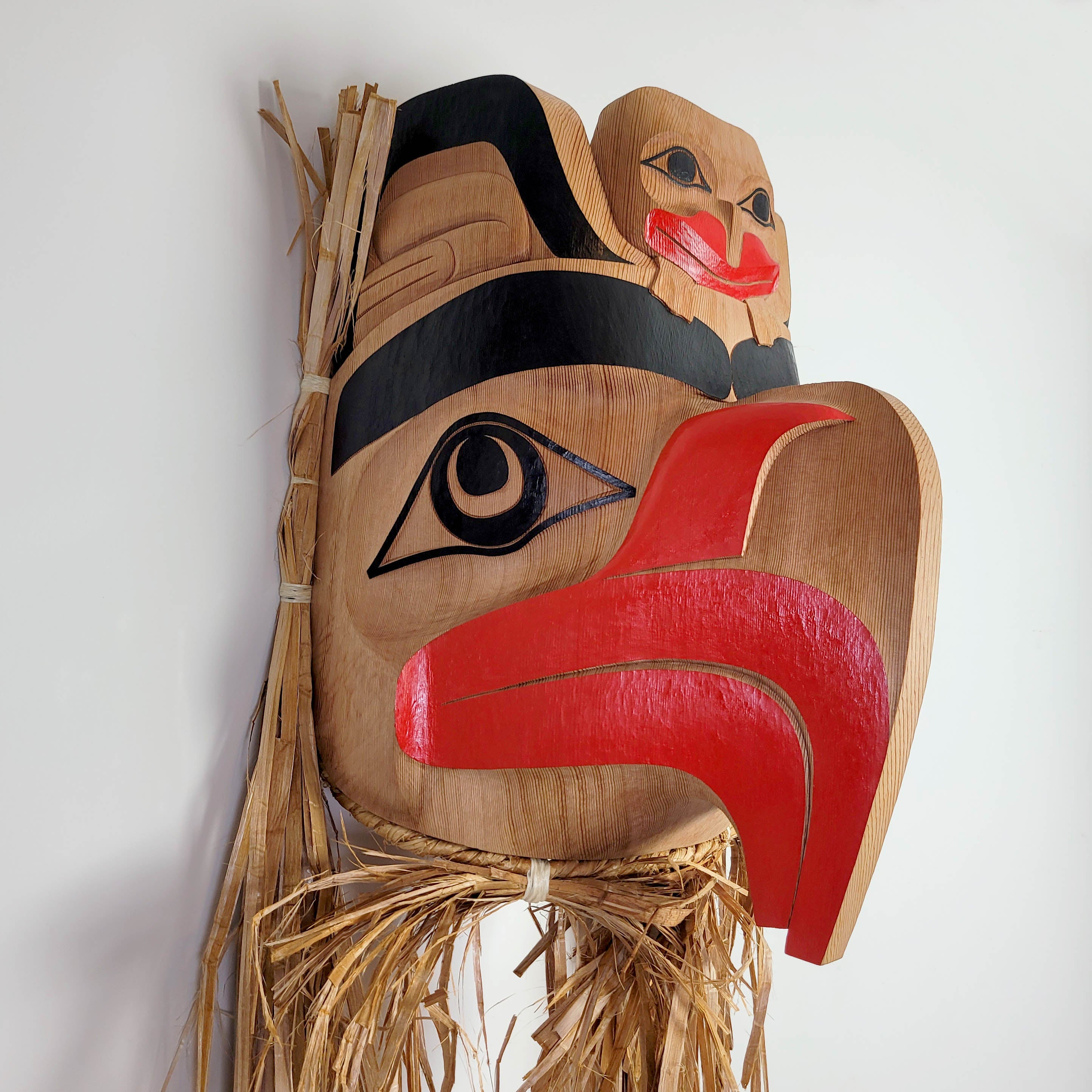 Large Eagle and Frog Mask by Haida carver Lyle Campbell