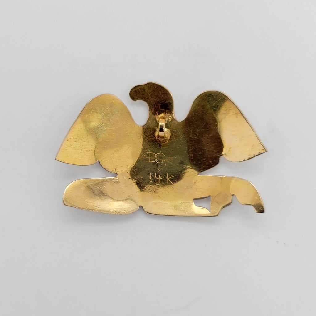 Gold Eagle with Salmon Pendant by Heiltsuk artist David Gladstone