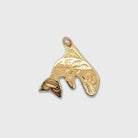 First Nations Gold Orca Pendant by Haida artist Carmen Goertzen