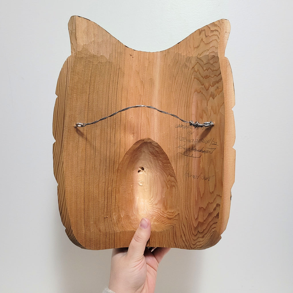 Red Cedar Horned Owl Mask by Kwakwaka'wakw carver Greg Henderson